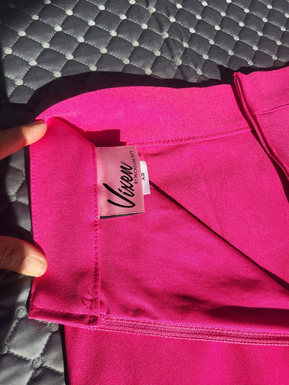 Vixen by Micheline Pitt Hot Pink Pencil Skirt